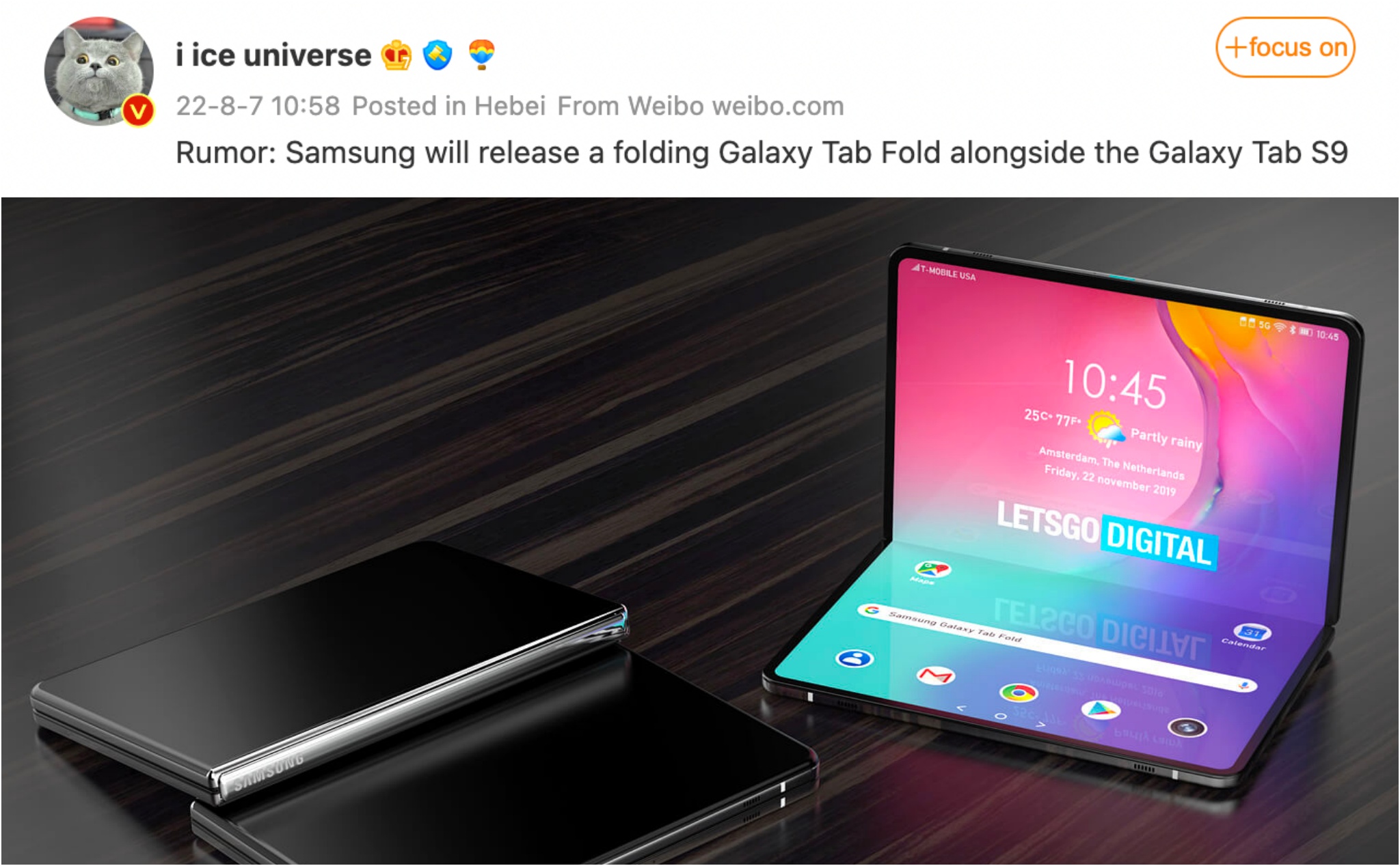 Tablet gập của Samsung sẽ được gọi là Galaxy Tab Fold, ra mắt cùng với Galaxy Tab S9?
