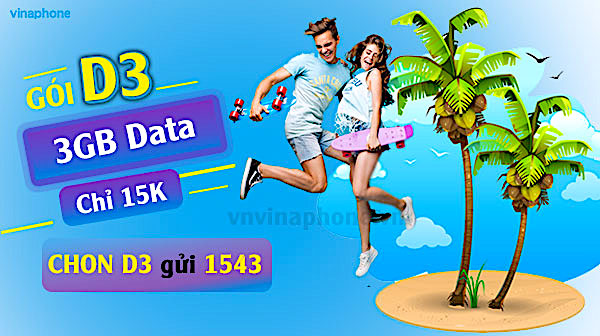 Gói D3 VinaPhone Cách Đăng Ký Có Ngay 3GB Data Chỉ 15k 3 Ngày