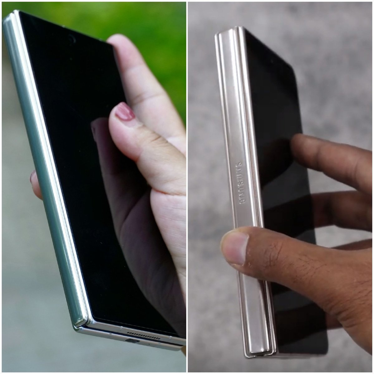 Độ dày giữa Xiaomi MIX Fold2 và Samsung Fold4