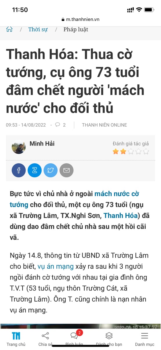 Chuyện không có gì mà cũng mạnh động quá.