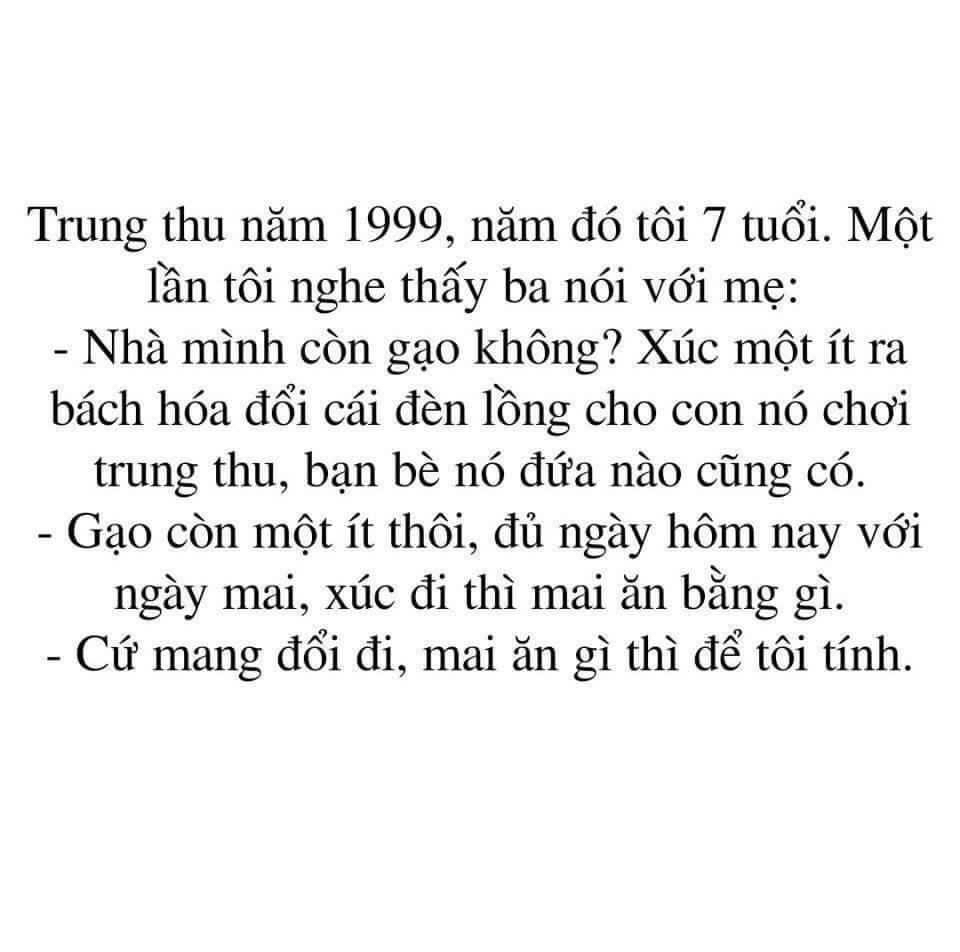 Năm ấy nghèo nhưng vui lắm… bố mẹ làm tất cả vì con.