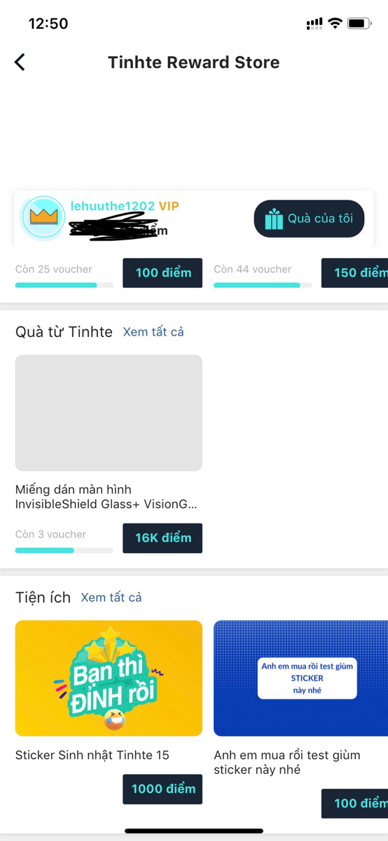 Hiện tại thì trên tinh tế có chỗ nào kiểm tra điểm xem có bị trừ ko mn? Mình đổi mã giảm giá nhưng