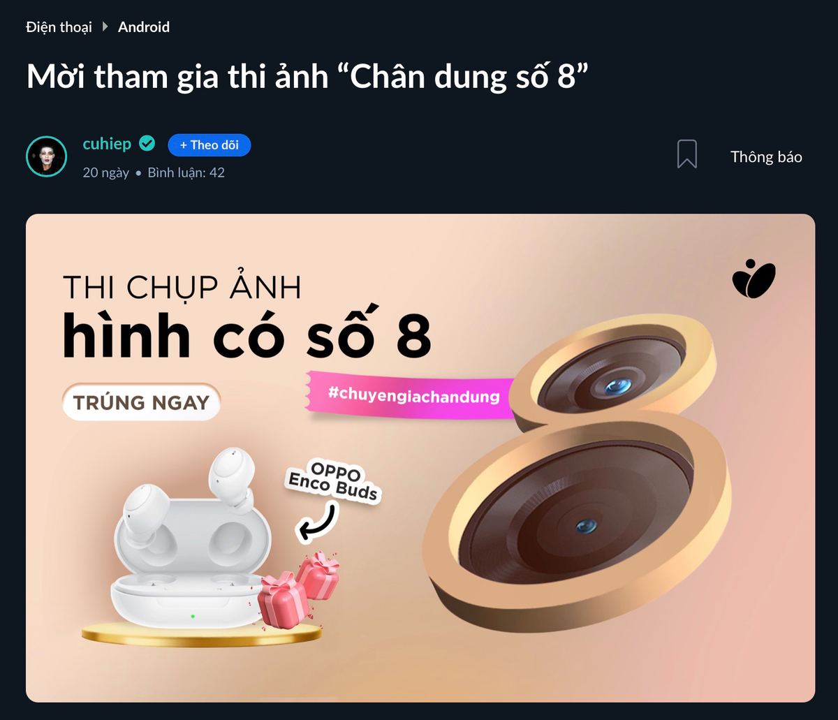 [Kết quả game Tinh Tế]: Tặng tai nghe OPPO Enco Buds