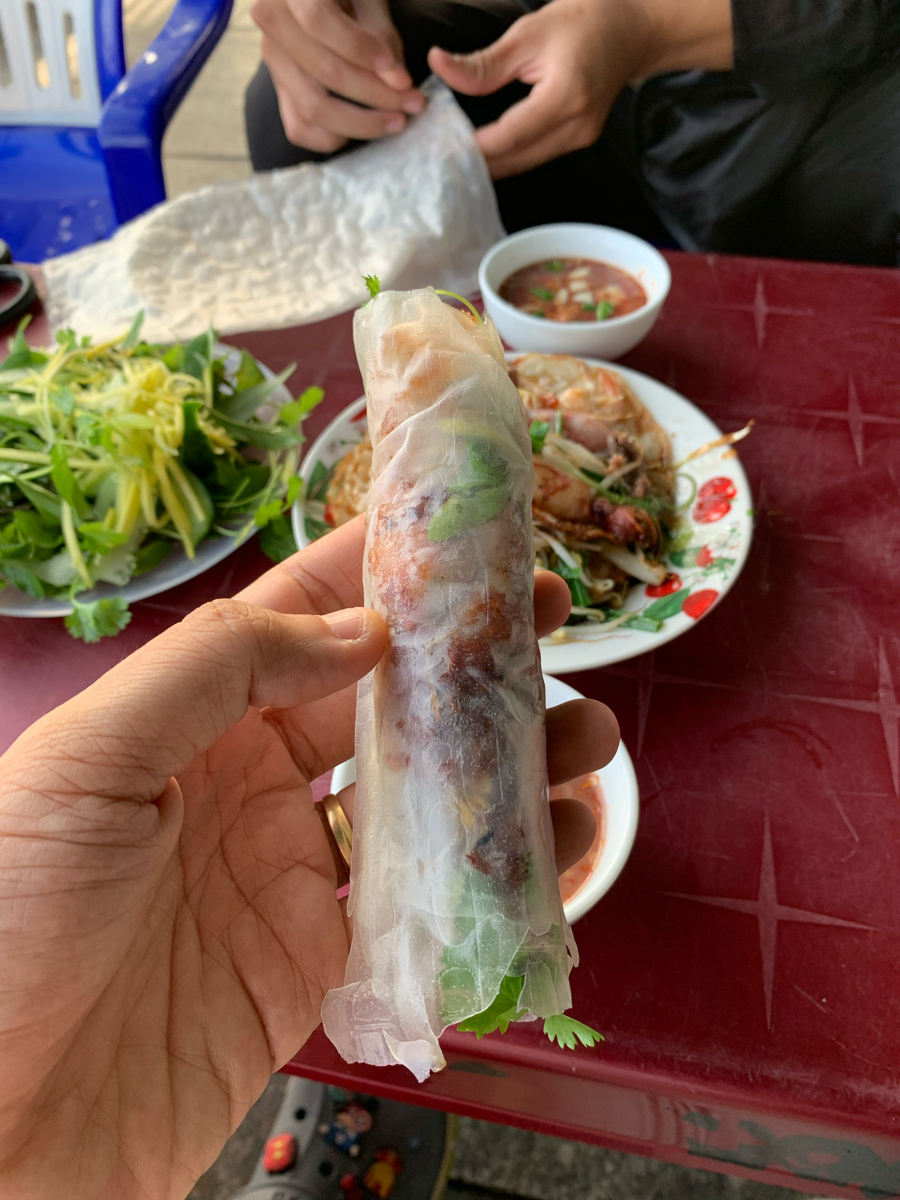 Bánh xèo mực tại Quy Nhơn