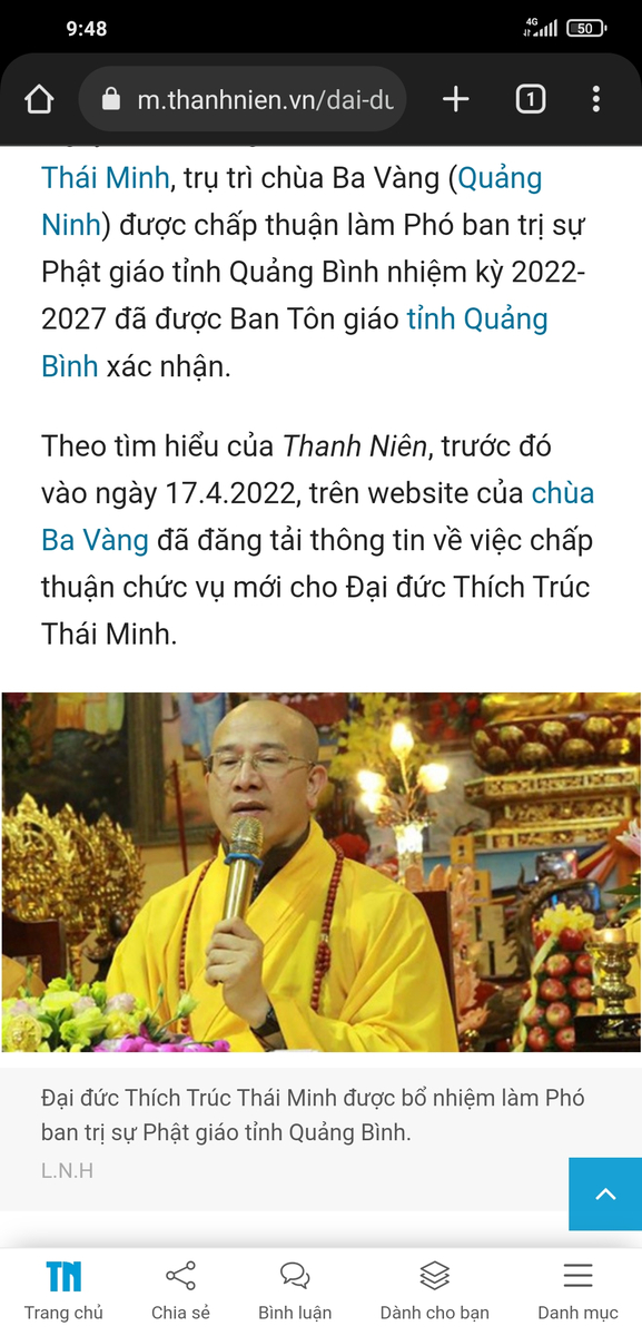 Cười ẻ, vãi cả báo chí! "Đại đức". Từ chối hiểu!