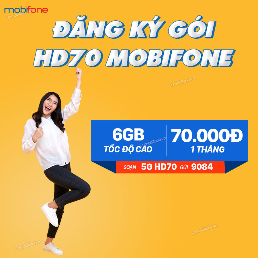 Đăng Ký Gói HD70 Mobi Chỉ 70K Tháng