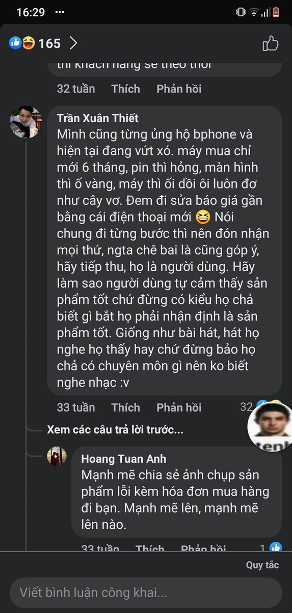 Giờ muốn phê bình siêu phẩm hàng đầu thế giới thì anh em nhớ kèm ảnh sản phẩm và hóa đơn mua hàng...