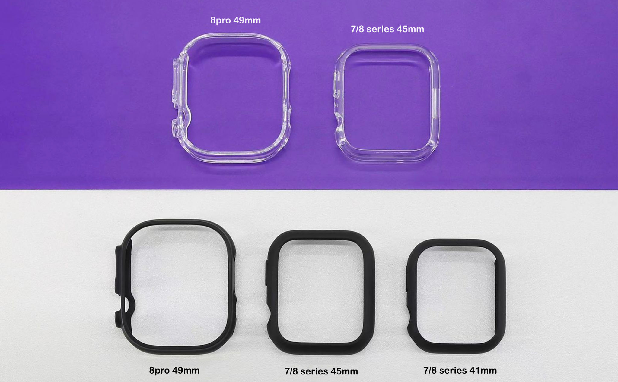 Đây là case của Apple Watch 8 Pro 49mm so với case Series 7/8 41mm và 45mm