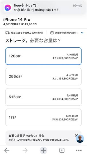 14 pro 128gb Apple Store JP có gần 25 củ thôi ae ạ, thôi tạm biệt VNA thôi