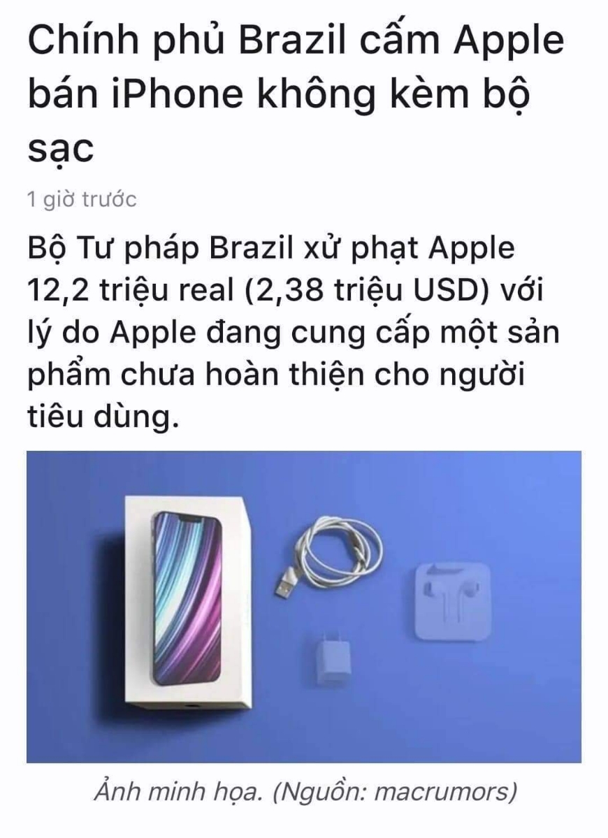 Nếu các nước đều ra quy định này thì Apple cũng mất kha khá tiền nhỉ