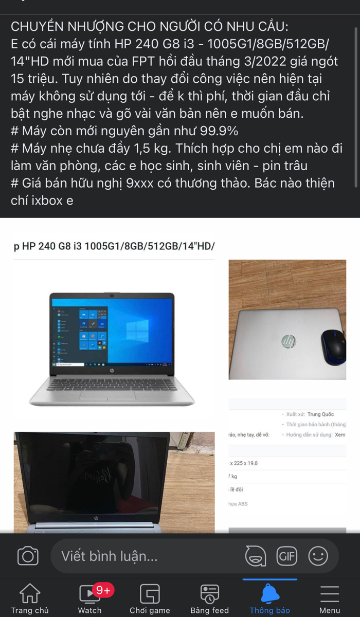 Mua laptop về ko dùng mấy