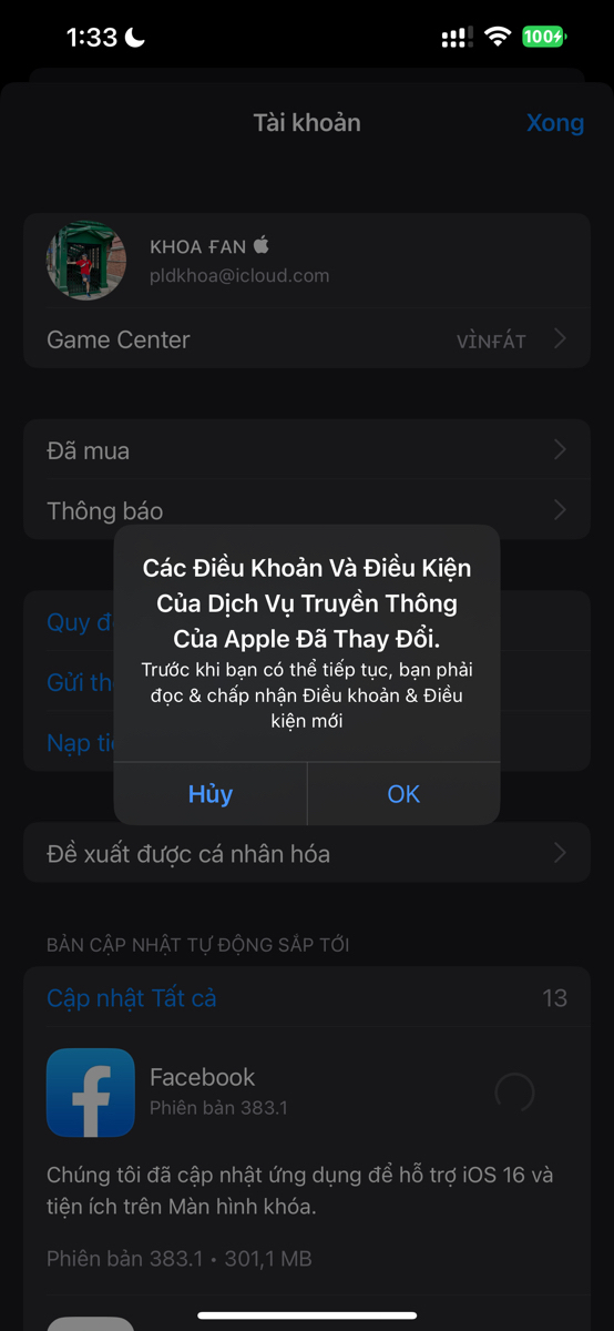 Hiện tại mình thấy có bản cập nhật của Facebook thấy có đề cập tới hỗ trợ iOS 16 và màn hình khoá!