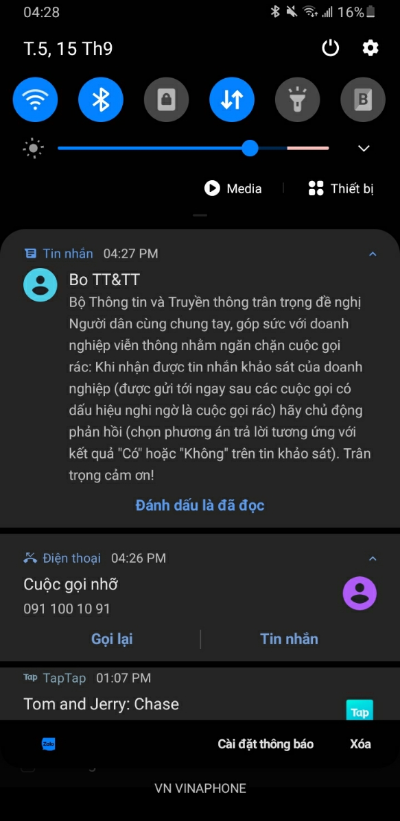 Thấy số lạ ko bắt máy, ngay sau đó thì có tin của bộ TTTT. Cơ mà tra số này trên Google ra số cskh