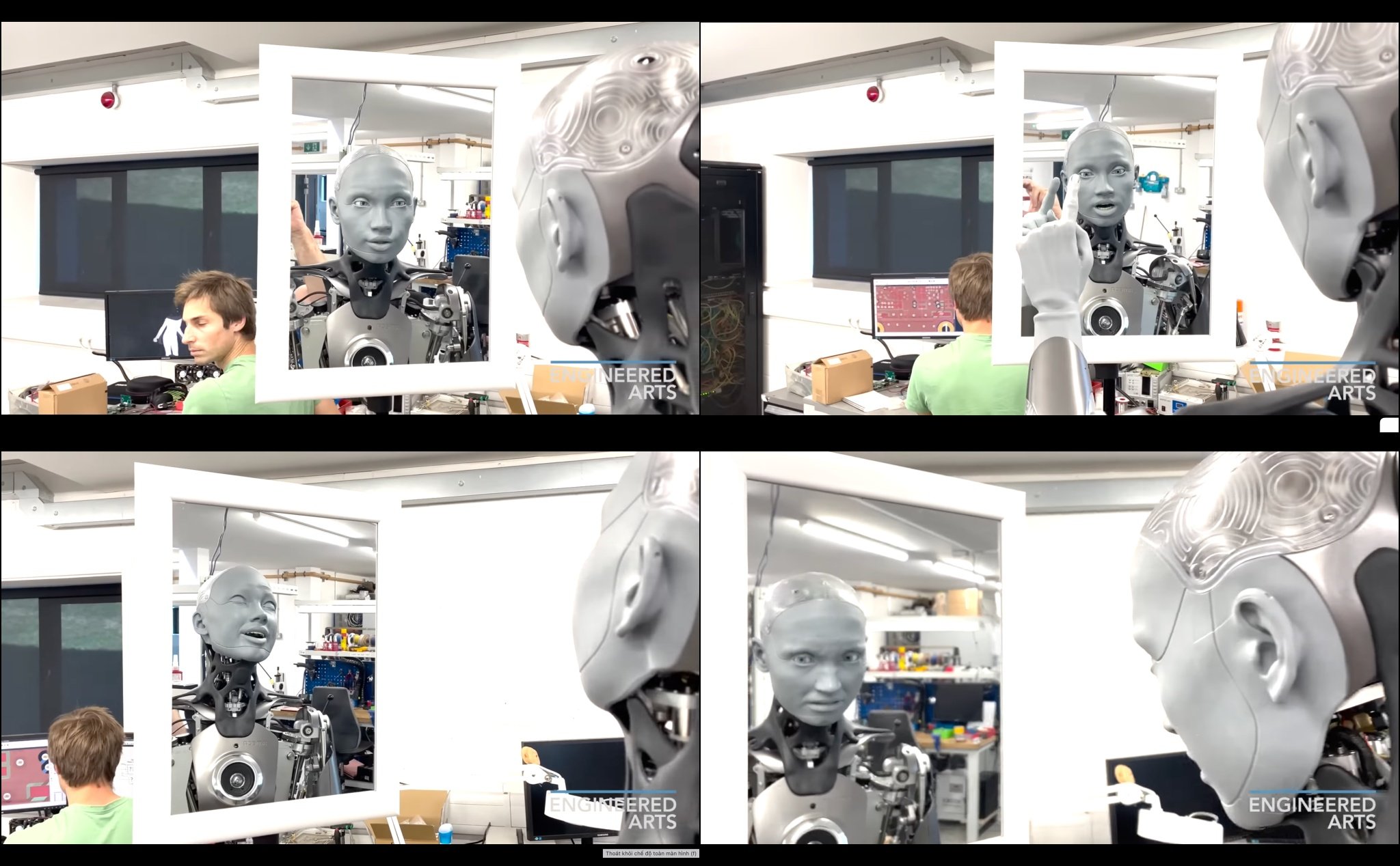 Robot hình người Ameca: Thể hiện thêm nhiều biểu cảm khuôn mặt và chuyển động tay giống người thật