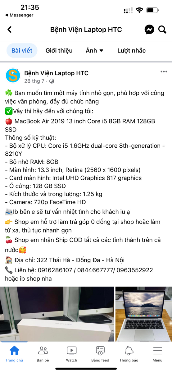 Thời điểm này mua macbook 2019 - 13in/i5/r8gb/128gb