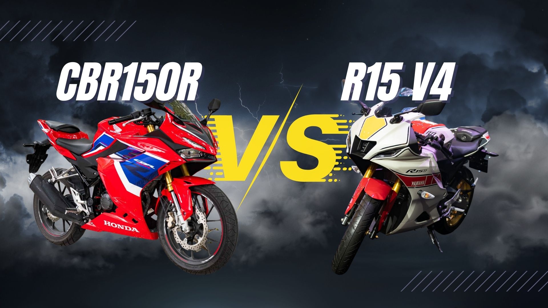 So sánh Honda CBR150R và Yamaha R15v4: thiết kế, trang bị đồng đều, R15 đắt tiền hơn