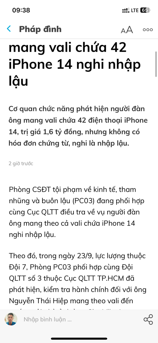 Phải của ông Hiệp nhà mình không