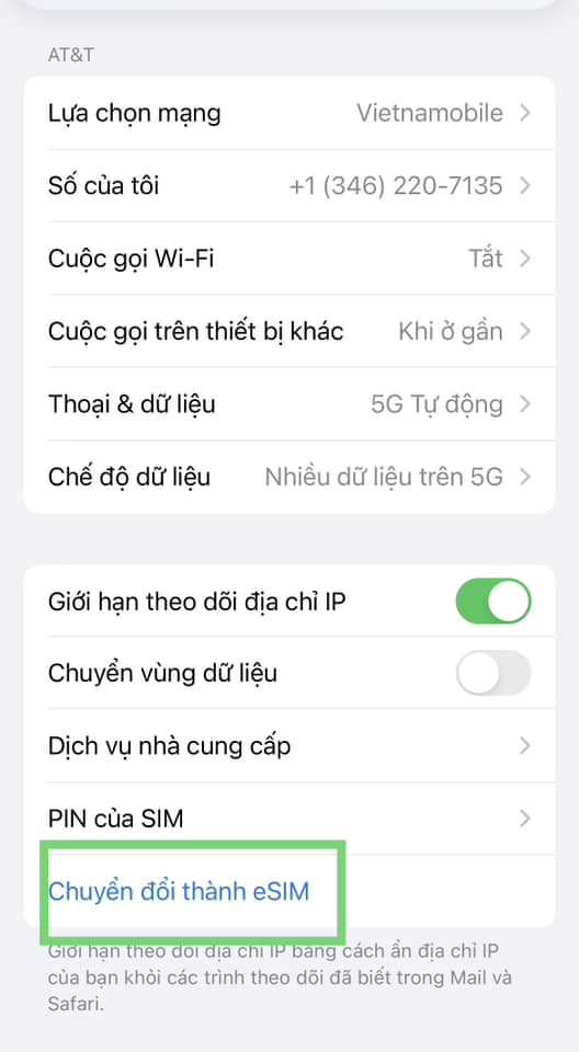 Cách chuyển sim vật lý sang e-Sim, chuyển e-Sim iPhone này sang iPhone khác trên iOS16