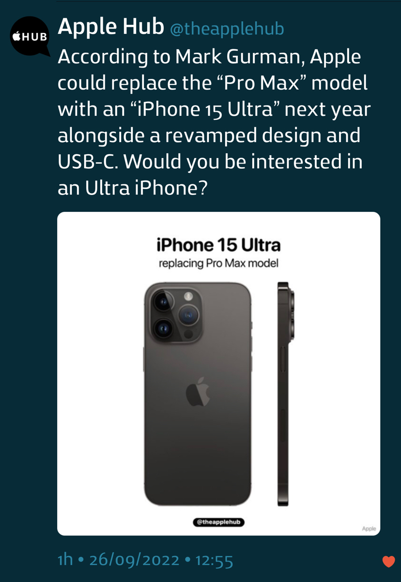 Thế hệ IPHONE tiếp theo có thể là 15 Ultra THAY THẾ cho dòng PRO MAX...SẼ CÓ THỂ LÀ CHIP M1 HAY CHI