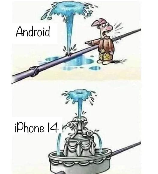 Bức ảnh mô tả rõ nhất khả năng của Apple và các hãng Android trong việc xử lý một vấn đề.