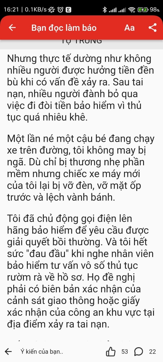 Ông viết bài này không hiểu gì về bảo hiếm xe máy cả.