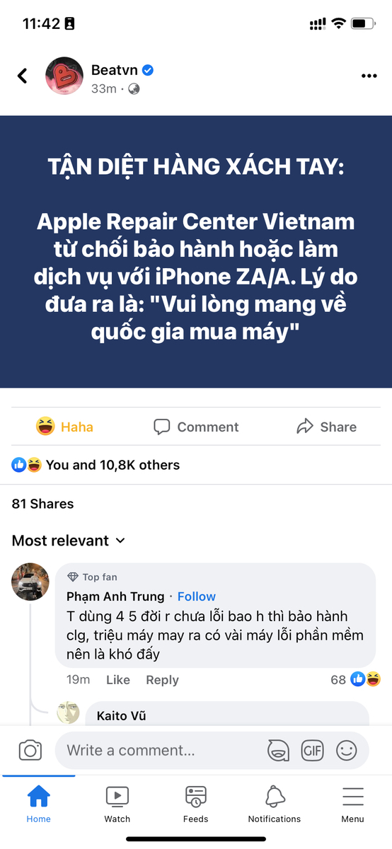 Thật à anh em ? @@