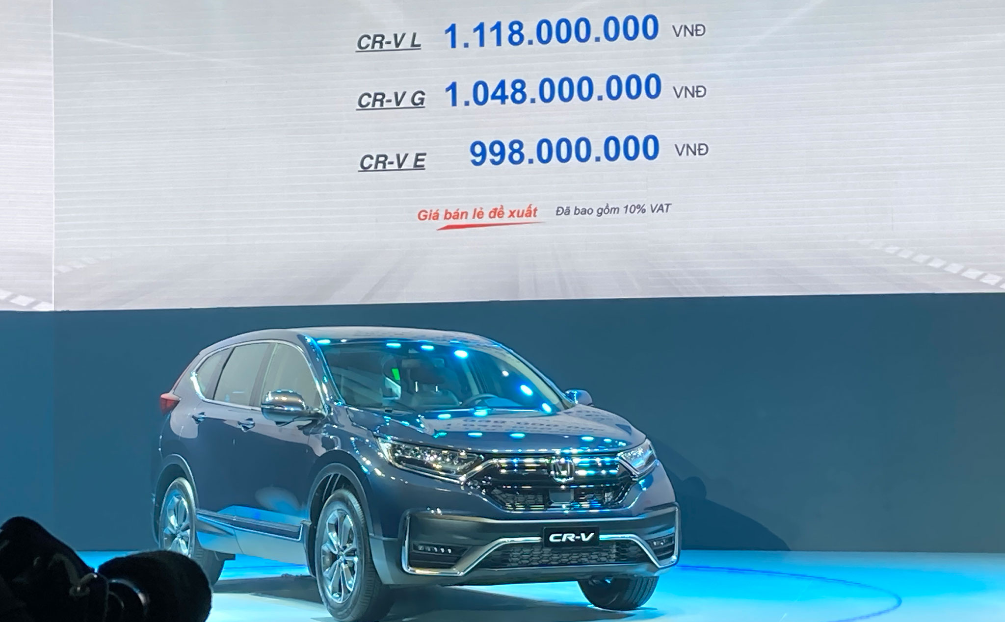 Honda CR-V 2020 ra mắt với 3 phiên bản, giá bán khởi điểm từ 998 triệu đồng