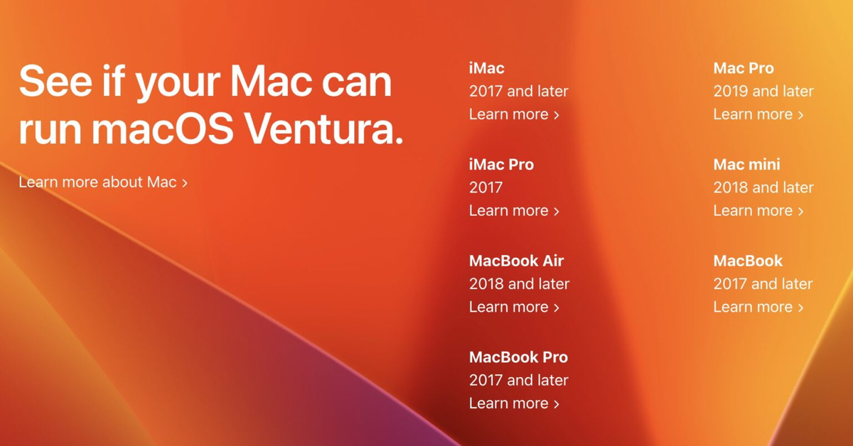 Ơ, Apple lần này chơi hẻo nhỉ, Ventura chỉ hỗ trợ các máy đời 2017 là thấp nhất. Như vậy thì khéo...
