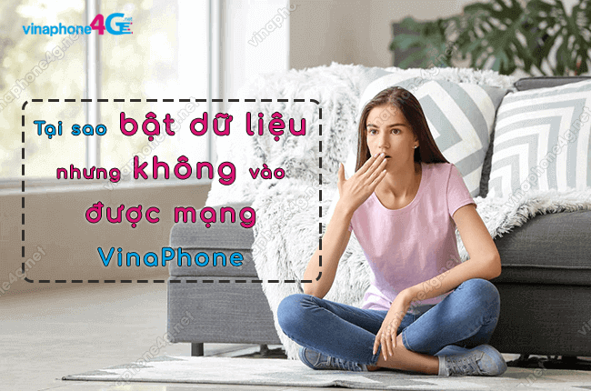 Vì sao bật dữ liệu nhưng không vào được mạng VinaPhone ?