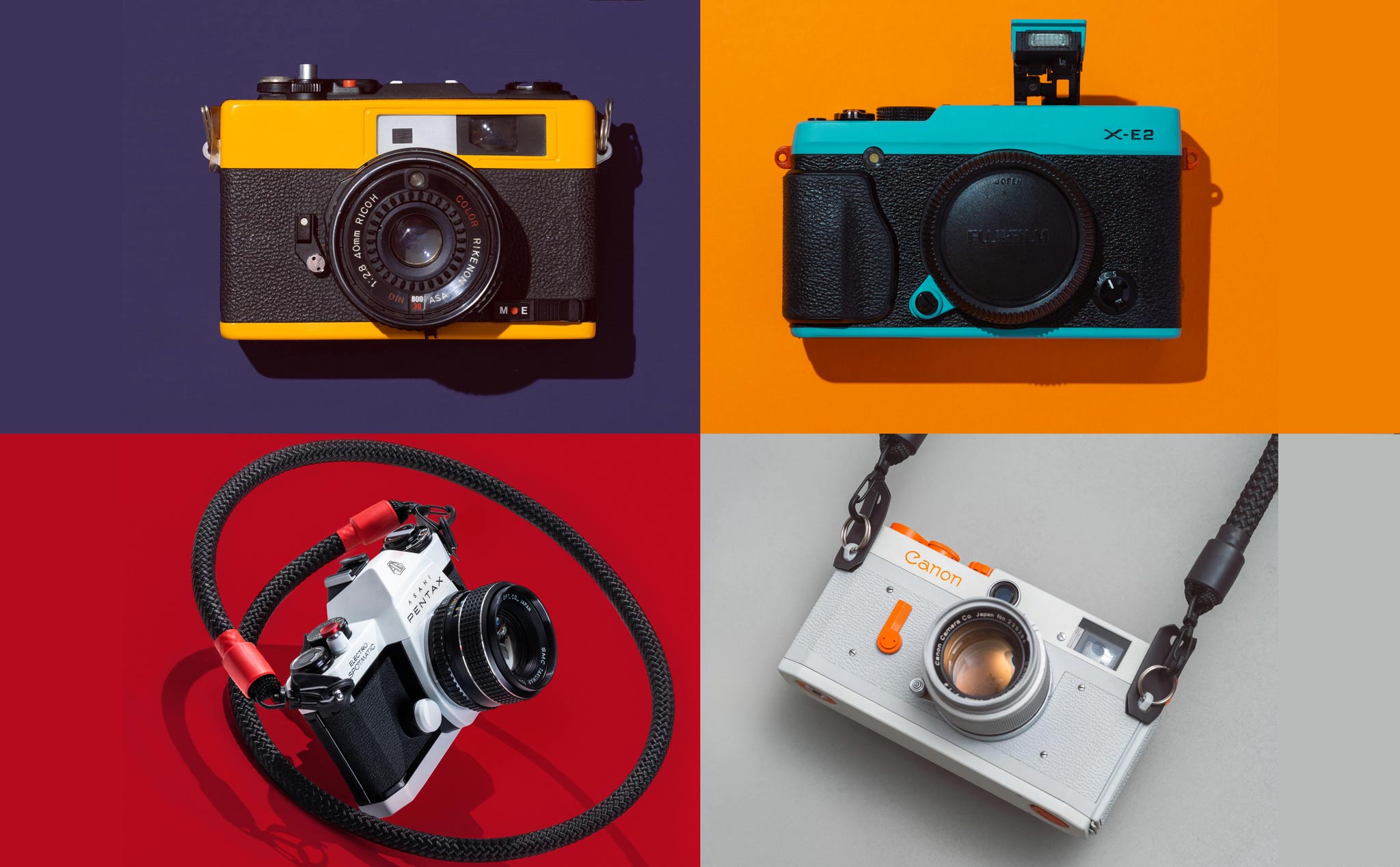 Bộ sưu tập máy ảnh custom nhiều màu sắc của nhiếp ảnh gia người colombia