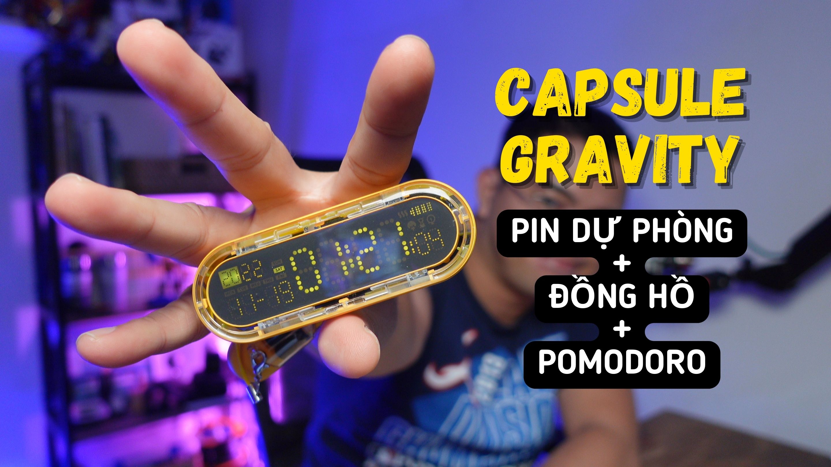 Pin dự phòng 3 trong 1 | Trên tay Capsule Gravity