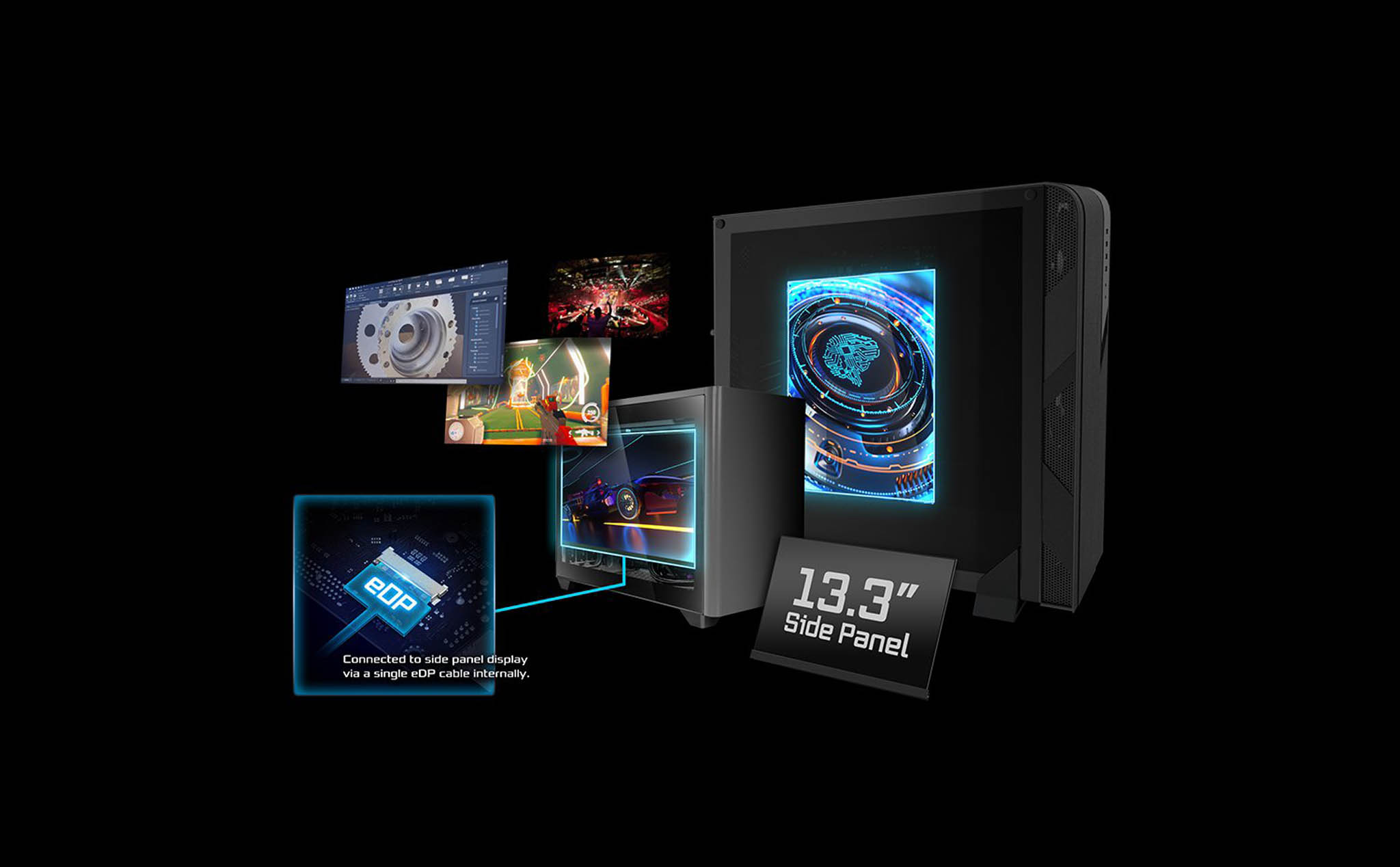 ASRock Side-Panel Kit: Biến thùng máy thành màn hình 13 inch, giá 150 USD
