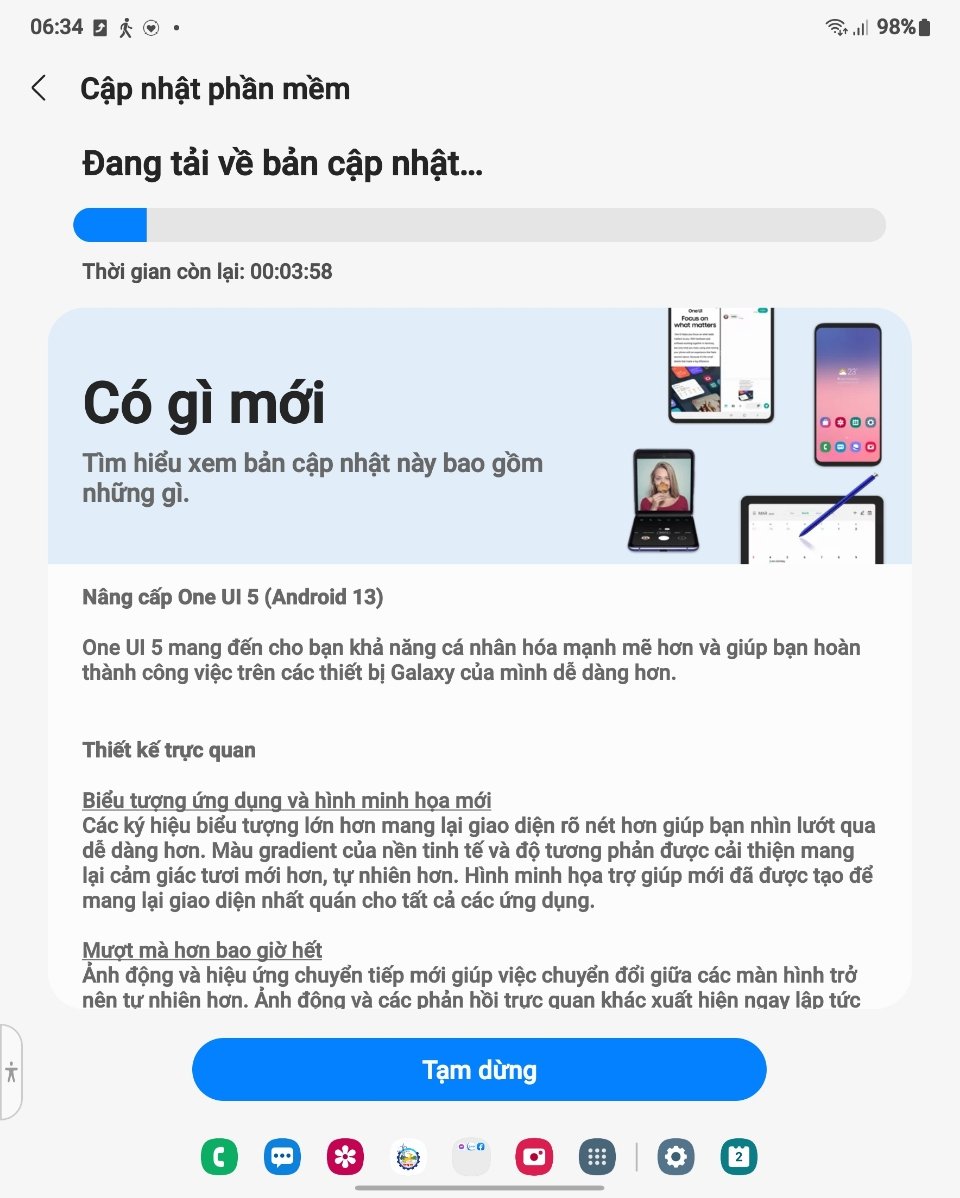 Z Fold 2 sau cập nhật đã mở được app tinhte, không bị thoát nữa.