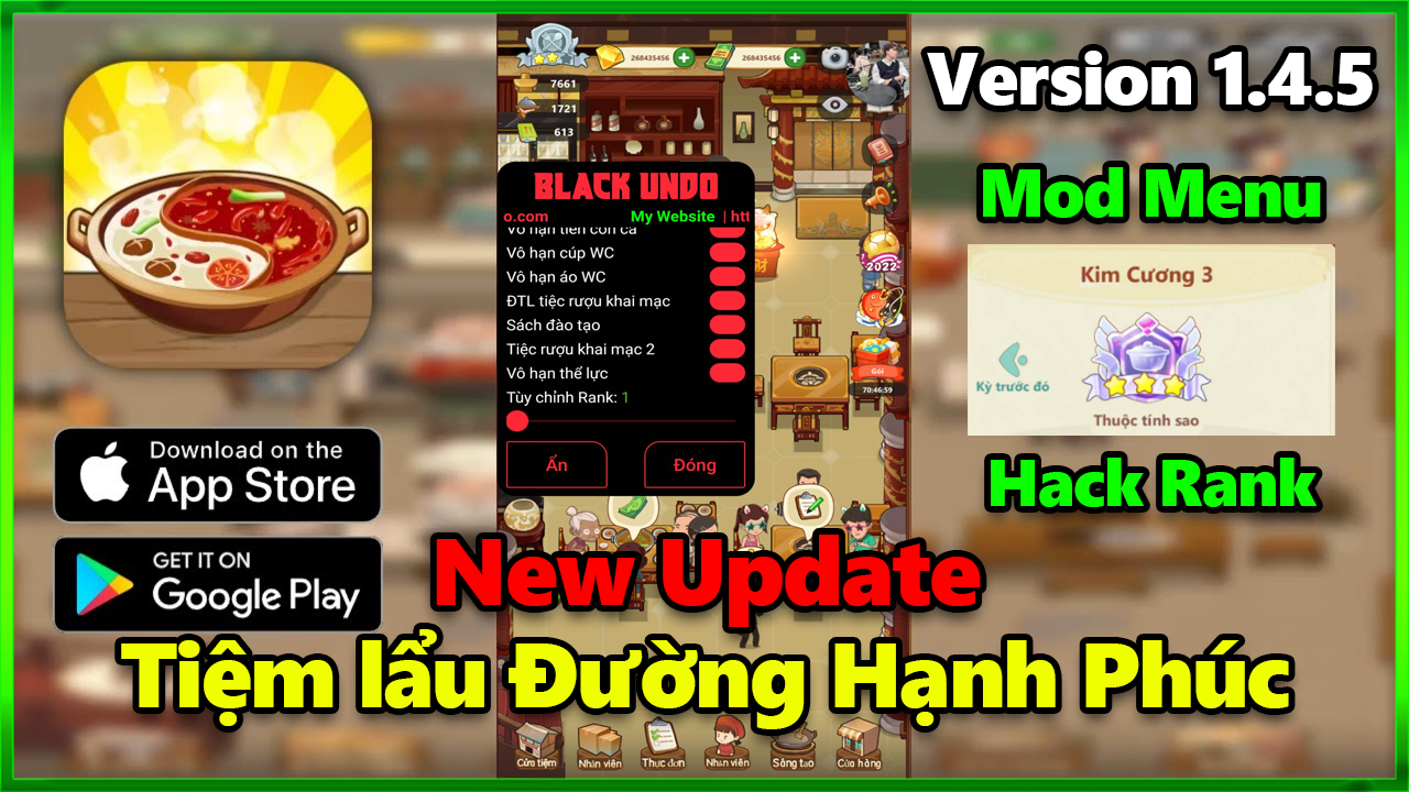 Tiệm Lẩu Đường Hạnh Phúc (MOD Menu, Hack Rank) 1.4.6 APK