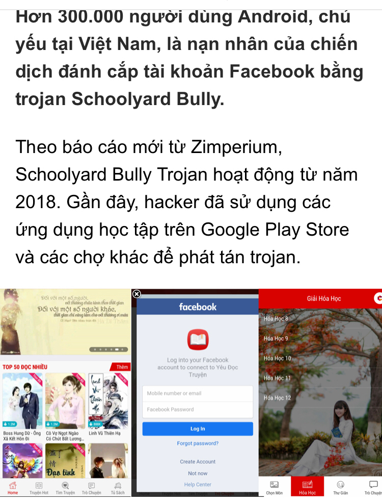 Hơn 300.000 tài khoản Facebook tại Việt Nam bị hack. Ngoài Việt Nam, các nước như Mỹ, Canada, Austr