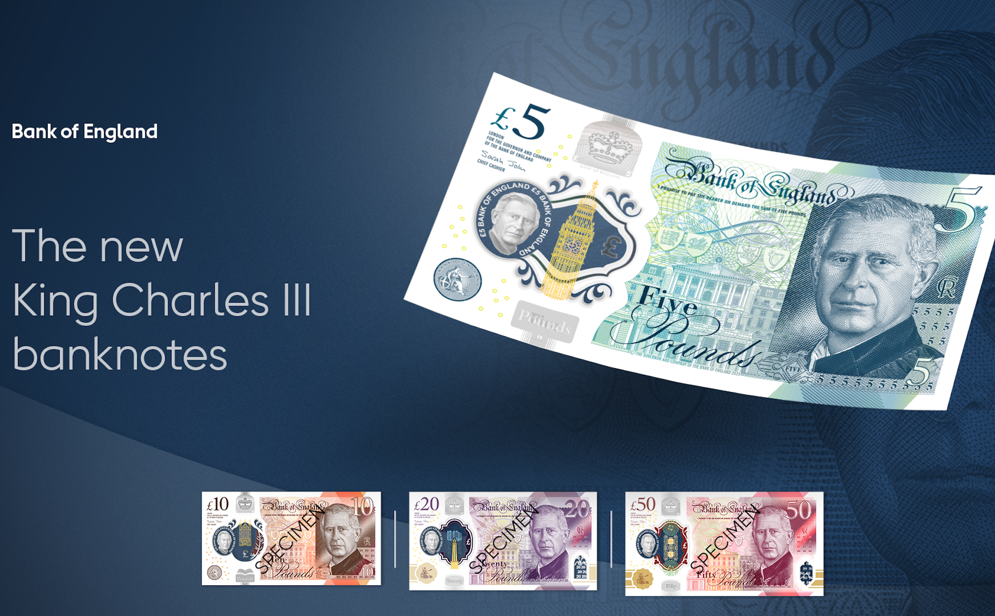 Đây là mẫu tiền giấy mới của nước Anh, dự kiến lưu hành năm 2024