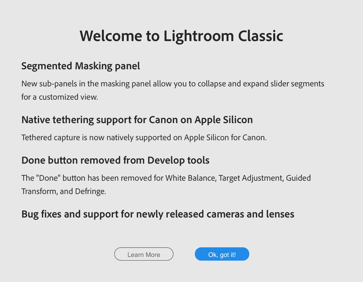 Lightroom Classic hổ trợ tính năng Tethered capture - native trên Macbook M1 với máy Canon