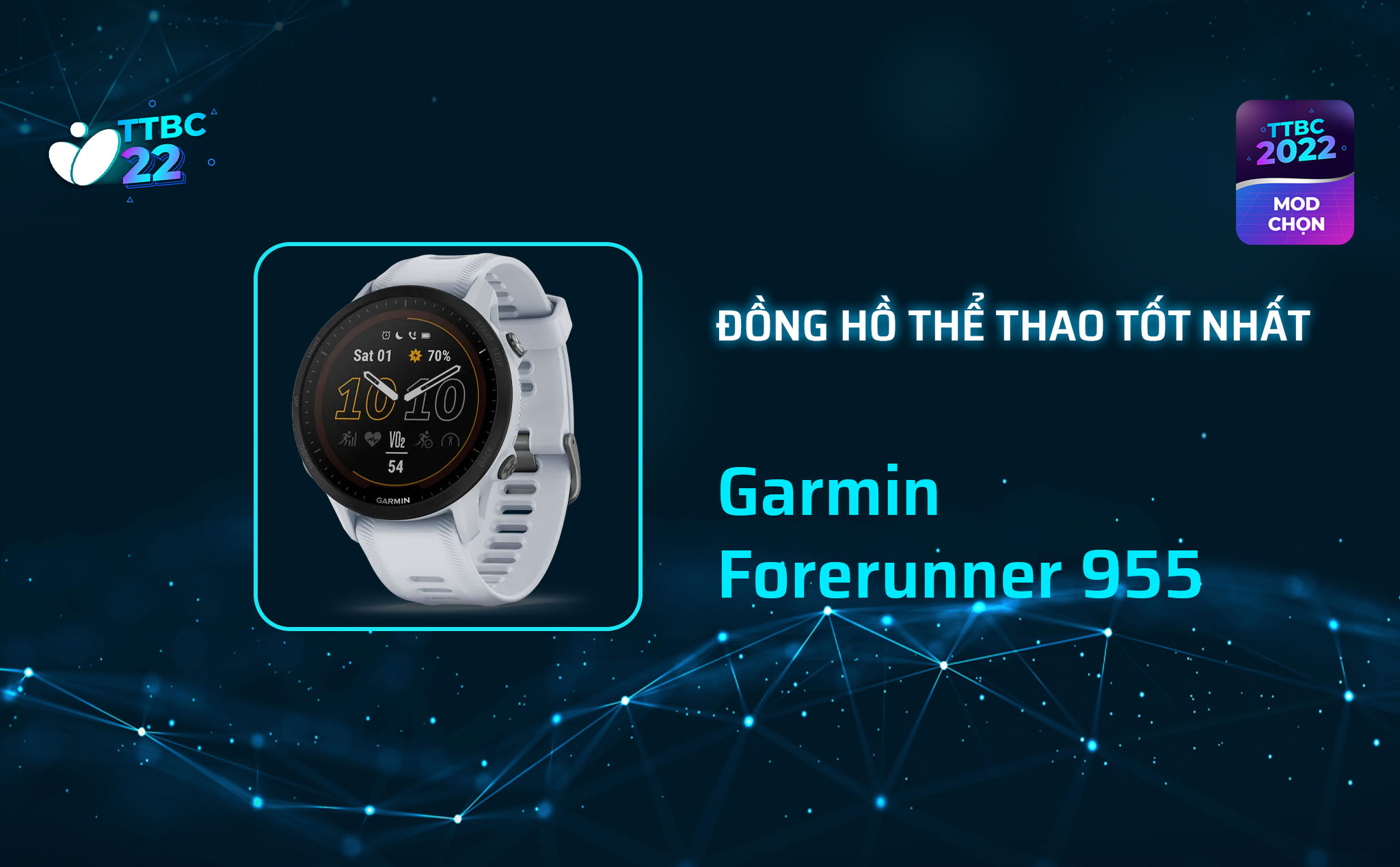 TTBC22 - Mod Choice: Garmin Forerunner 955 là đồng hồ thể thao tốt nhất
