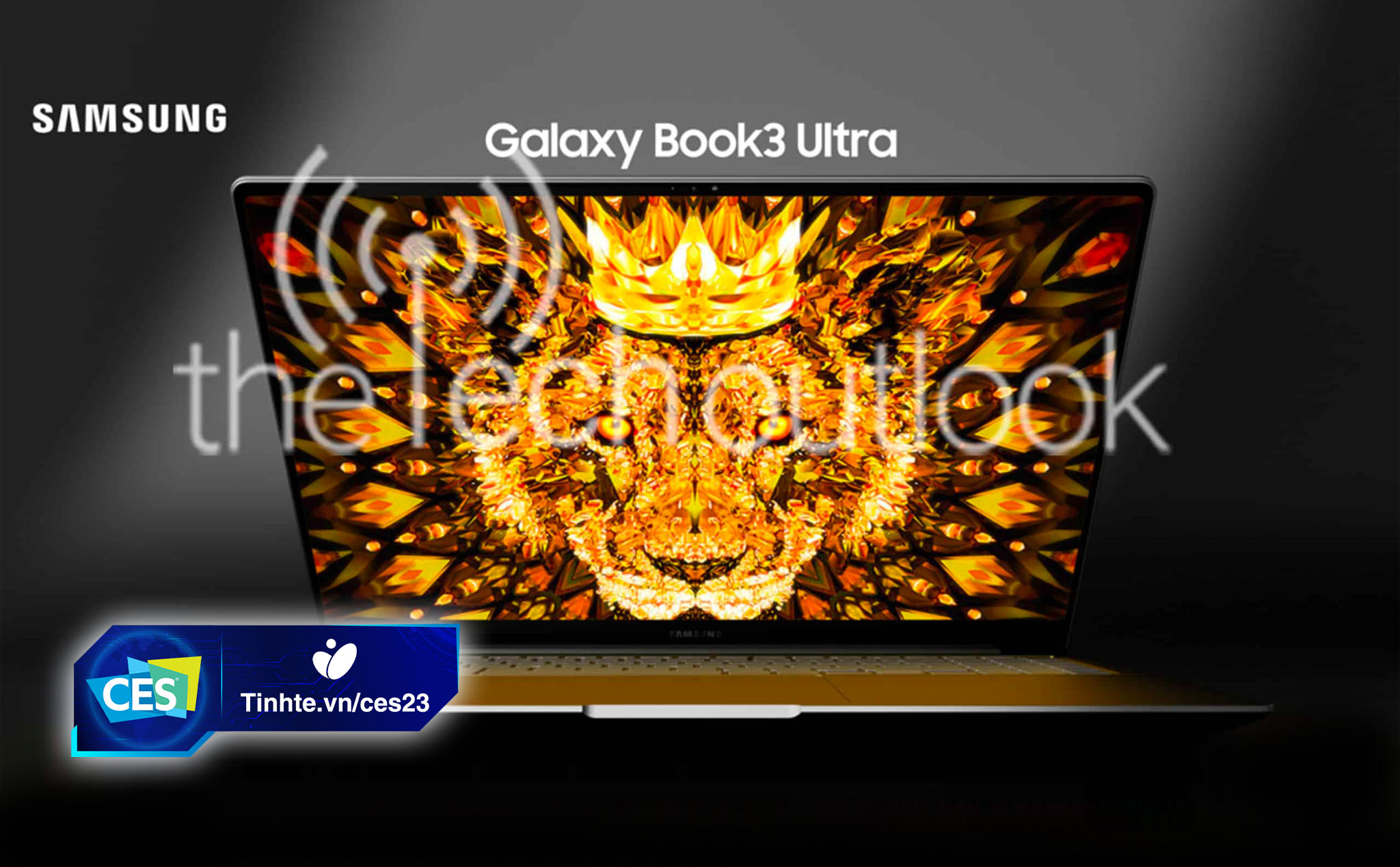 Lộ hình ảnh quảng cáo Galaxy Book3 Ultra: mẫu laptop đầu tiên thuộc dòng Ultra của Samsung?