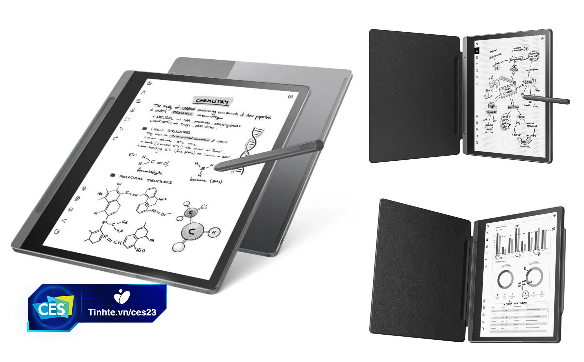 #CES23 - Lenovo Smart Paper tablet: Màn e-ink chống chói 10.3 inch đi kèm bút stylus, giá 400 USD