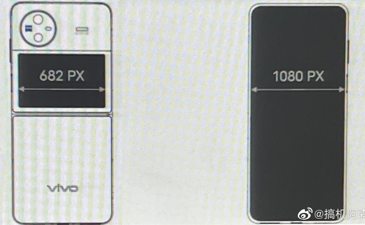 Hình ảnh tiết lộ 2 màn hình của chiếc vivo X Flip?