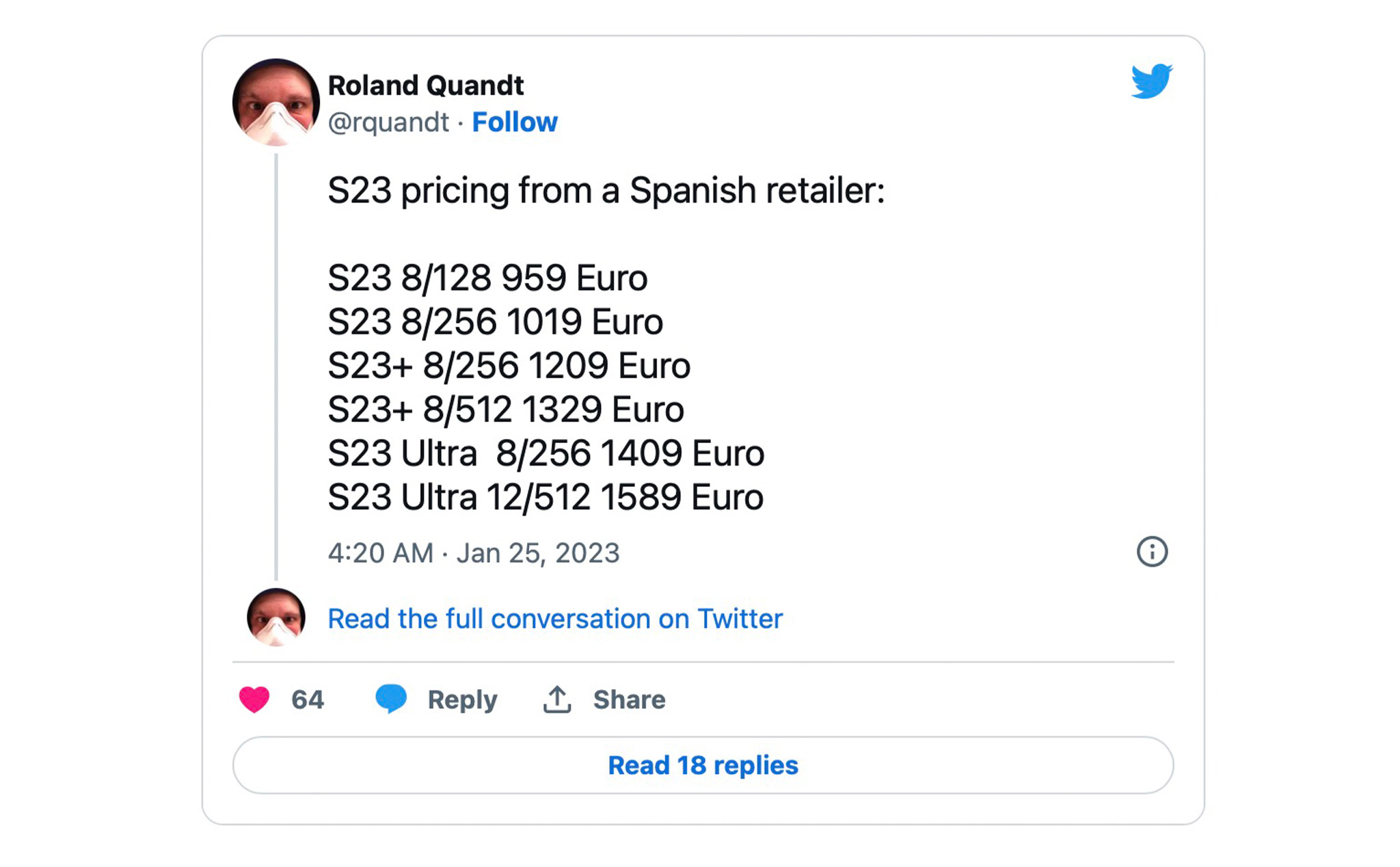 Rò rỉ giá bán Galaxy S23 series ở thị trường Châu Âu, đắt hơn €100