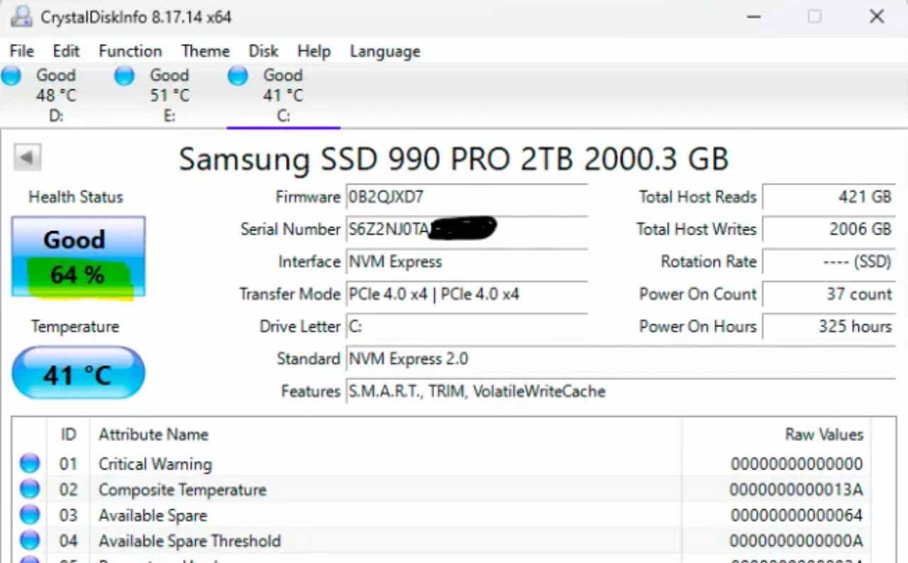 033 Samsung 990 Pro wear 1.jpg