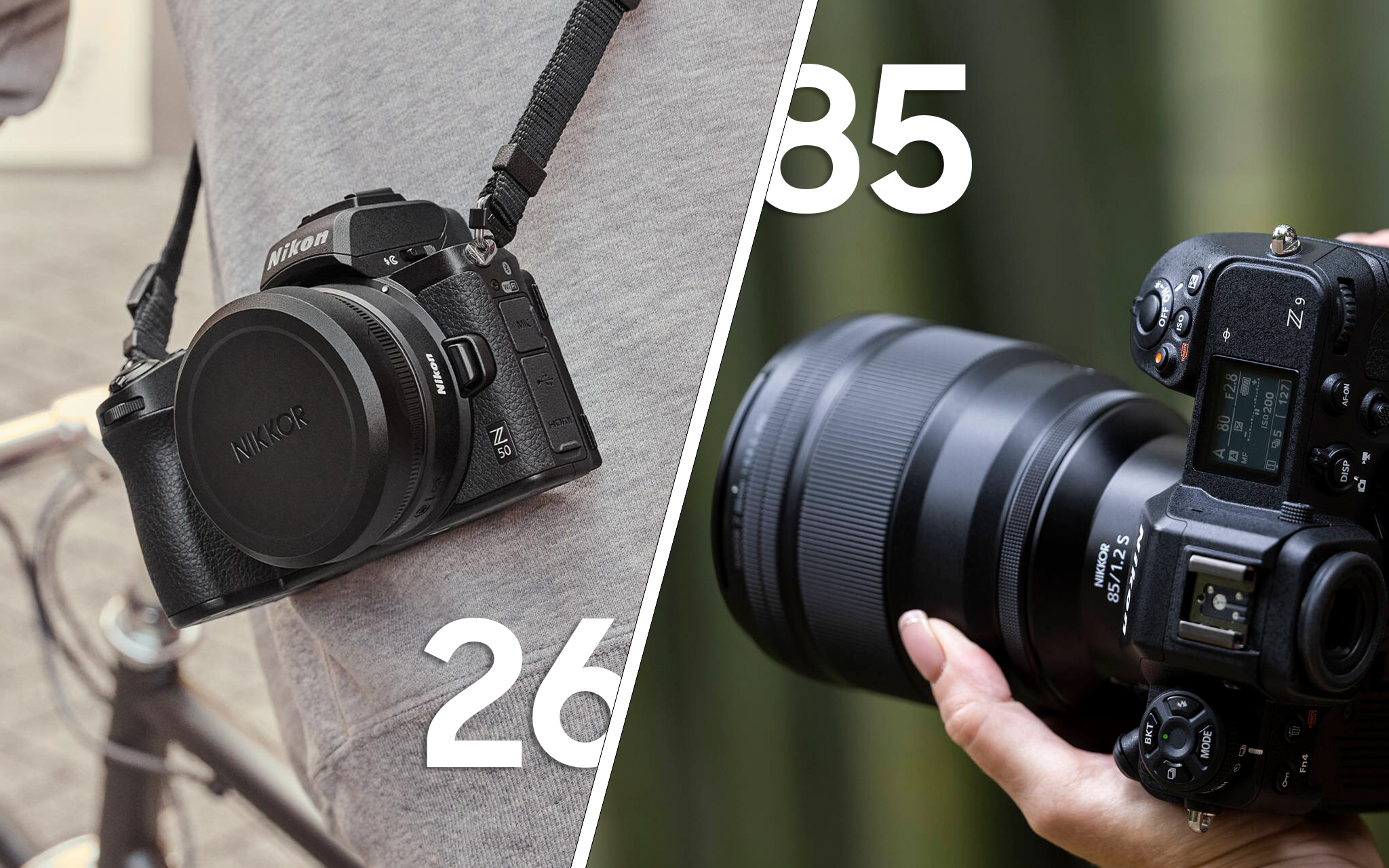 Nikon ra mắt bộ đôi ống kính Full-frame mới: 26mm f/2.8 siêu "mỏng" và "siêu chân dung" 85mm f/1.2 S