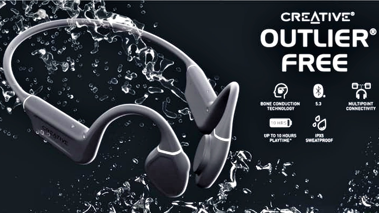 Creative giới thiệu series tai nghe Outlier Free: truyền âm qua xương, chống nước IPX8, giá từ $99