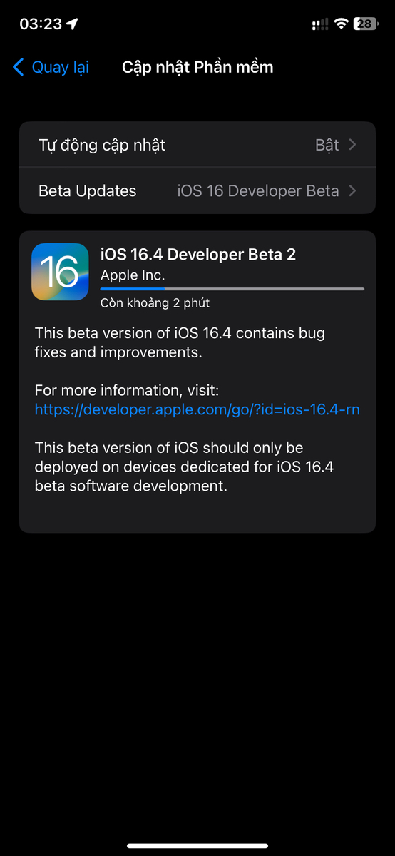 iOS 16.4 Developer Beta 2