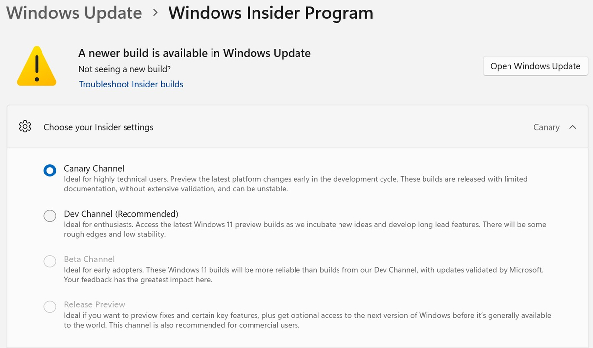 Window 11 thêm channel trong Windows Insider Program. Các bác đã có thông tin gì chưa nhể