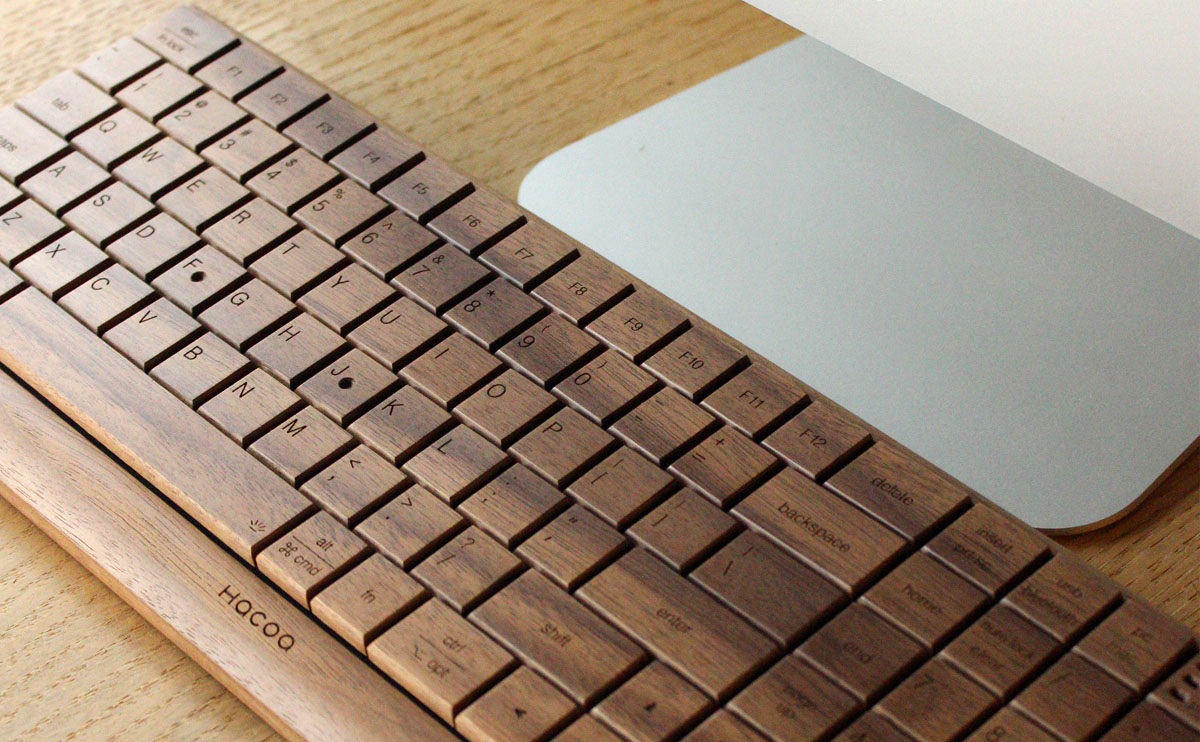 Hacoa Full Ki-Board Wireless là bàn phím cơ bằng gỗ, rất ấn tượng với giá 750 USD