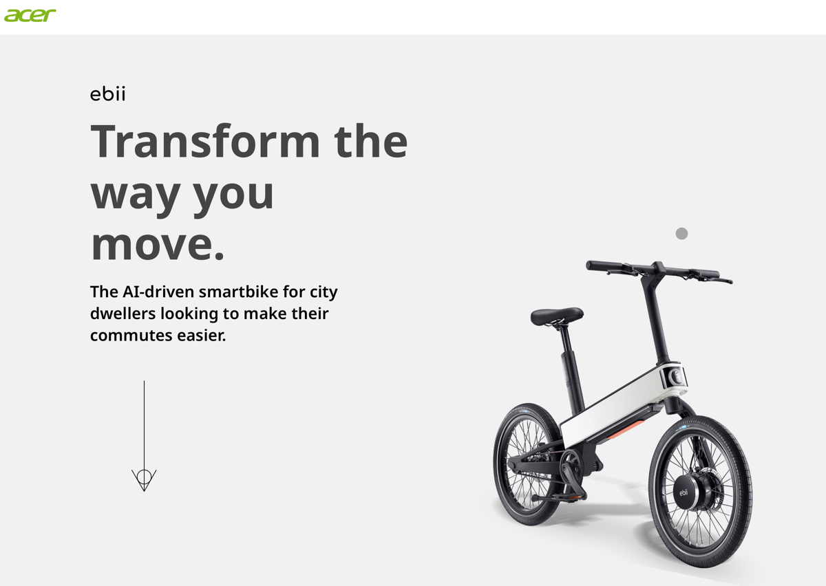 Acer đổi hướng… qua làm xe đạp điện. có kết hợp AI luôn rồi…