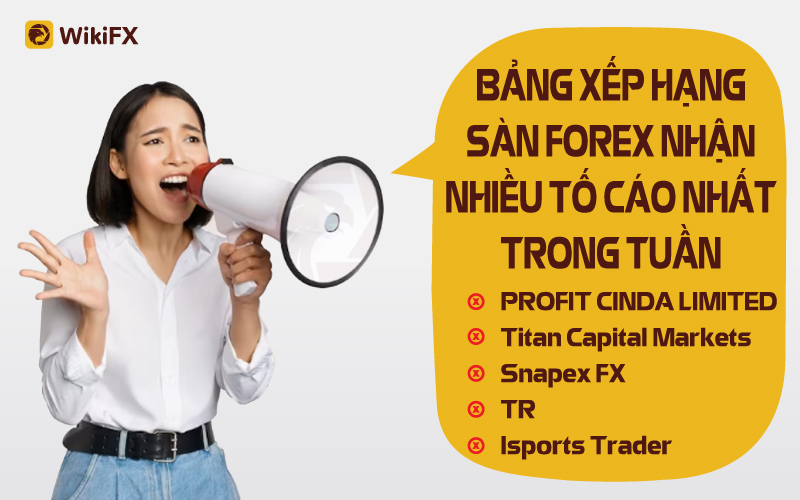 Các sàn Forex nhận nhiều tố cáo nhất trong tuần – WikiFX Cảnh báo lừa đảo